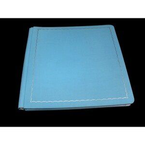 WESTRIM CRAFTS STRAP-HINGE Pastel Blue CLOTH ALBUM 12"x12" WITH PAGES Defect